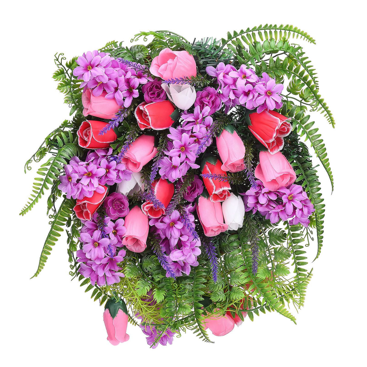 Artificial Flower Wreath Wreath with Lilacs Hyacinths Hydrangeas Spring Summer Floral Greenery Wreath E Large