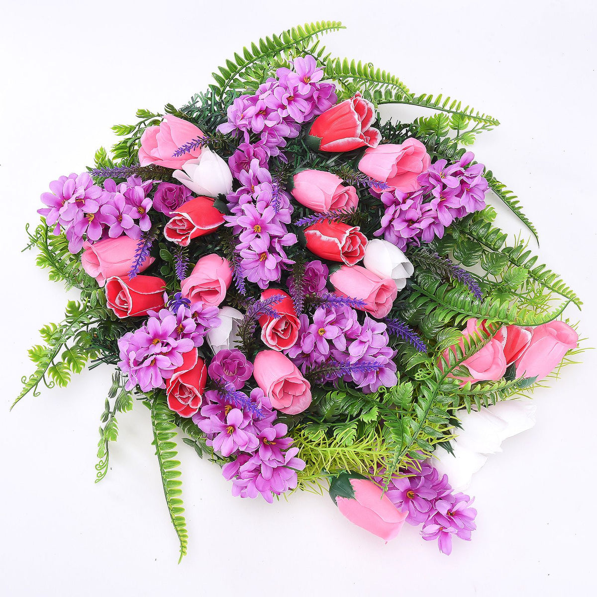 Artificial Flower Wreath Wreath with Lilacs Hyacinths Hydrangeas Spring Summer Floral Greenery Wreath E Large