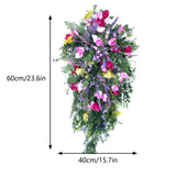 Artificial Flower Wreath Wreath with Lilacs Hyacinths Hydrangeas Spring Summer Floral Greenery Wreath E Large