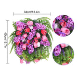 Artificial Flower Wreath Wreath with Lilacs Hyacinths Hydrangeas Spring Summer Floral Greenery Wreath E Large