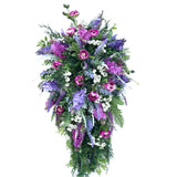 Artificial Flower Wreath Wreath with Lilacs Hyacinths Hydrangeas Spring Summer Floral Greenery Wreath B Large