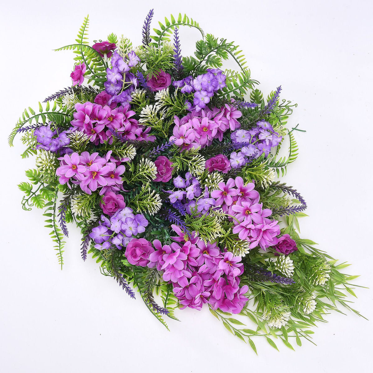 Artificial Flower Wreath Wreath with Lilacs Hyacinths Hydrangeas Spring Summer Floral Greenery Wreath B Large