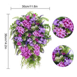 Artificial Flower Wreath Wreath with Lilacs Hyacinths Hydrangeas Spring Summer Floral Greenery Wreath B Large