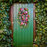 Artificial Flower Wreath Wreath with Lilacs Hyacinths Hydrangeas Spring Summer Floral Greenery Wreath E Small - Extra Image