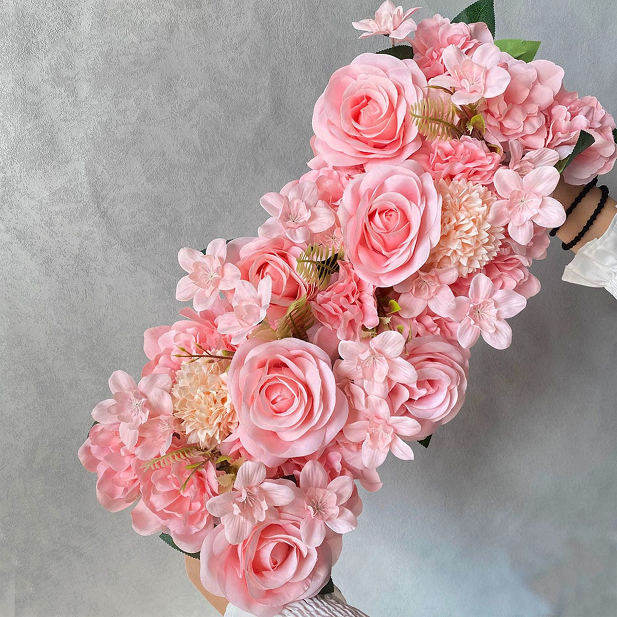 Wedding Dining Table Flower Centerpiece Floral Wedding Centerpieces for Tables Runner Artificial Flowers Arrangements