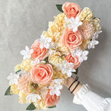 Wedding Dining Table Flower Centerpiece Floral Wedding Centerpieces for Tables Runner Artificial Flowers Arrangements - Top-Down View