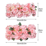 Wedding Dining Table Flower Centerpiece Floral Wedding Centerpieces for Tables Runner Artificial Flowers Arrangements - Rear View