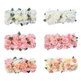 Wedding Dining Table Flower Centerpiece Floral Wedding Centerpieces for Tables Runner Artificial Flowers Arrangements - Extra Image