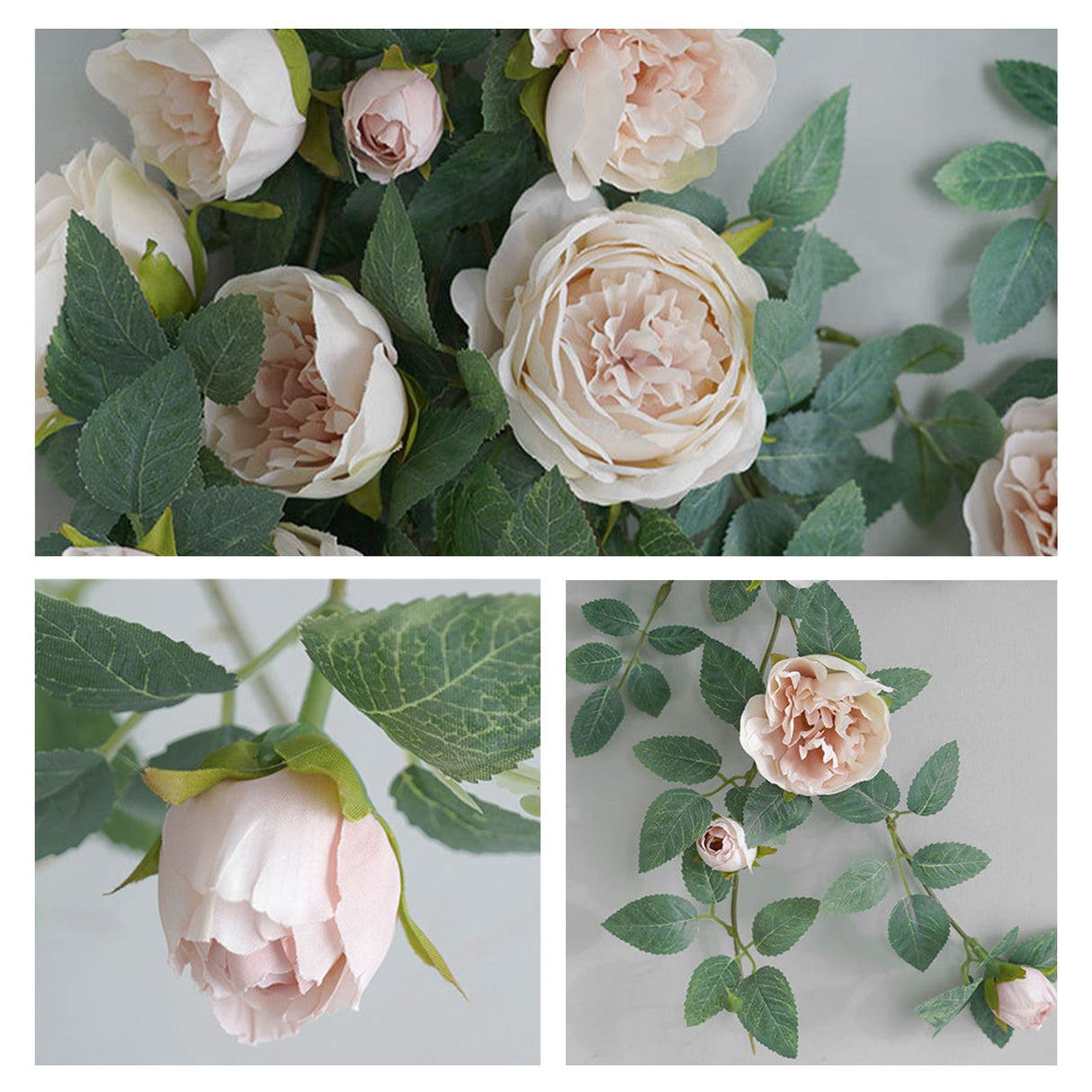 Door Head Cover Decoration Fake Rose Vine Window Landscaping Simulation 22 Head Austin Rose Wall Hanging Flowers