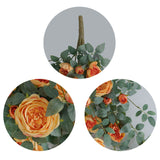 Door Head Cover Decoration Fake Rose Vine Window Landscaping Simulation 22 Head Austin Rose Wall Hanging Flowers