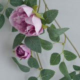 Door Head Cover Decoration Fake Rose Vine Window Landscaping Simulation 22 Head Austin Rose Wall Hanging Flowers - Extra Image
