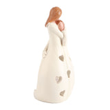 Mother's Day Gift Mother Daughter Hug Candle Holder Candle Light Slot Candle Holder - Side View