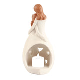 Mother's Day Gift Mother Daughter Hug Candle Holder Candle Light Slot Candle Holder - Top-Down View