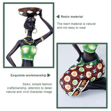 2PCS Vintage African Women Statue Candle Holders Resin Figurines Fits Up to 3.5cm Diameter Candles - Extra Image