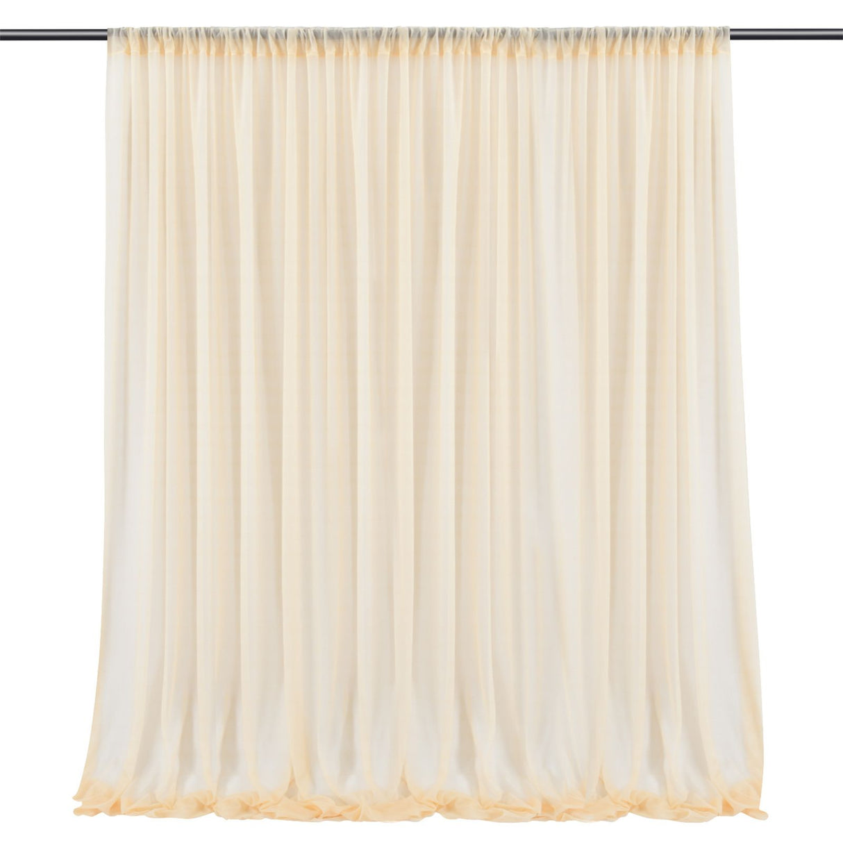 Backdrop Curtain Champagne 1.5x2.15m Yarn Durable Backdrop Drape for Wedding Party