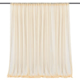 Backdrop Curtain Champagne 1.5x2.15m Yarn Durable Backdrop Drape for Wedding Party