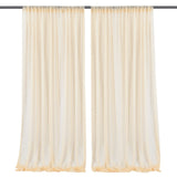 Backdrop Curtain Champagne 1.5x2.15m Yarn Durable Backdrop Drape for Wedding Party - Front View