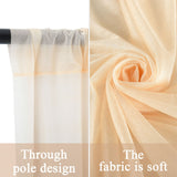 Backdrop Curtain Champagne 1.5x2.15m Yarn Durable Backdrop Drape for Wedding Party - 45-Degree Angle