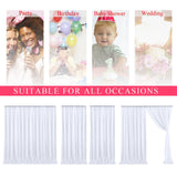 Backdrop Curtain Champagne 1.5x2.15m Yarn Durable Backdrop Drape for Wedding Party