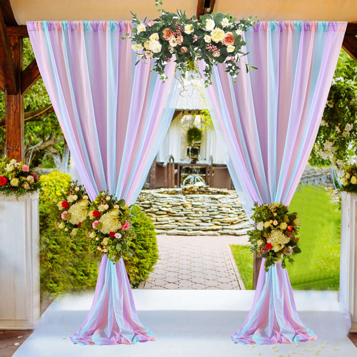 Wedding Arch Draping Fabric Background Decorative Wedding Curtain Wedding Party Props