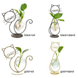 Simple Cat Iron Flower Ware Hydroponic Flower Arrangement Vase