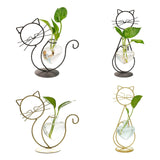 Simple Cat Iron Flower Ware Hydroponic Flower Arrangement Vase - Extra Image