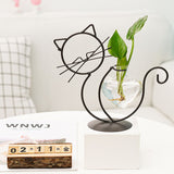 Simple Cat Iron Flower Ware Hydroponic Flower Arrangement Vase - Extra Image