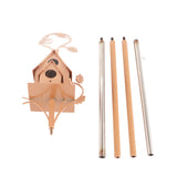 Birdhouse Garden Stakes Abstract And Traditional Style Birdhouse Garden Stakes