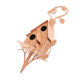 Birdhouse Garden Stakes Abstract And Traditional Style Birdhouse Garden Stakes