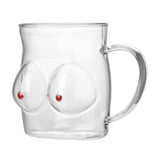 Glass Coffee Mug 480ml Large Capacity Glass Household Milk Juice Breakfast Cup with Handle