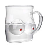 Glass Coffee Mug 480ml Large Capacity Glass Household Milk Juice Breakfast Cup with Handle