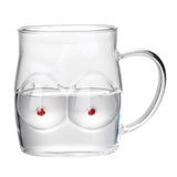 Glass Coffee Mug 480ml Large Capacity Glass Household Milk Juice Breakfast Cup with Handle - Rear View