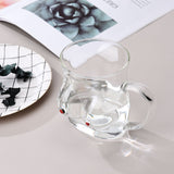 Glass Coffee Mug 480ml Large Capacity Glass Household Milk Juice Breakfast Cup with Handle