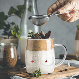 Glass Coffee Mug 480ml Large Capacity Glass Household Milk Juice Breakfast Cup with Handle - Extra Image