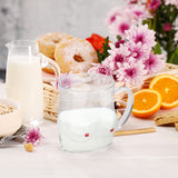 Glass Coffee Mug 480ml Large Capacity Glass Household Milk Juice Breakfast Cup with Handle - Extra Image