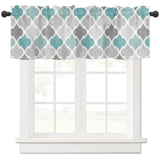 Window Top Curtain Fashion Printing Light Blocking Valance Short Curtain for Home Use 137x45cm