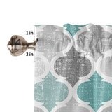 Window Top Curtain Fashion Printing Light Blocking Valance Short Curtain for Home Use 137x45cm - Side View