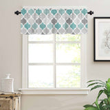 Window Top Curtain Fashion Printing Light Blocking Valance Short Curtain for Home Use 137x45cm