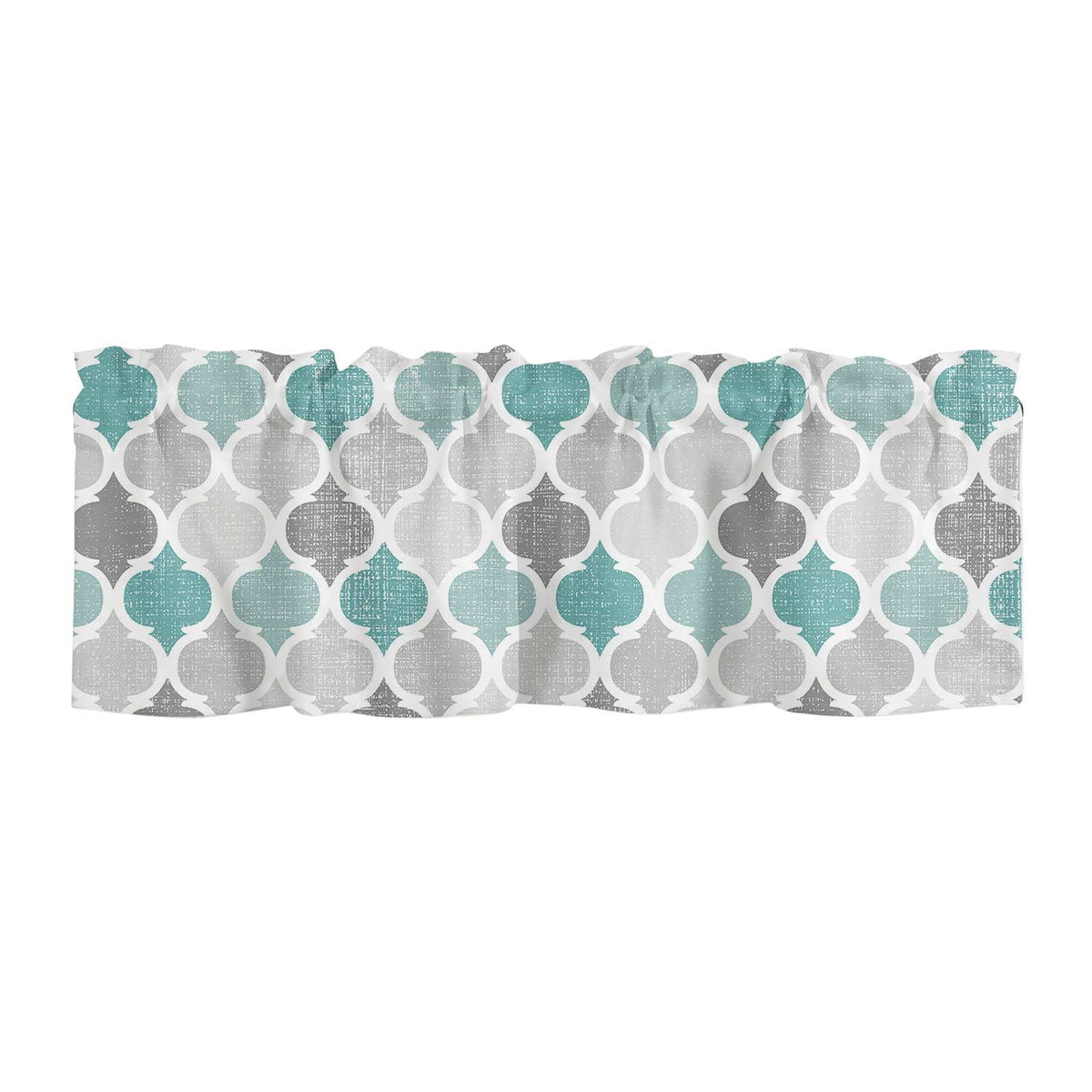 Window Top Curtain Fashion Printing Light Blocking Valance Short Curtain for Home Use 137x45cm