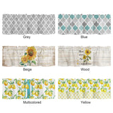 Window Top Curtain Fashion Printing Light Blocking Valance Short Curtain for Home Use 137x45cm