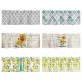 Window Top Curtain Fashion Printing Light Blocking Valance Short Curtain for Home Use 137x45cm - Extra Image