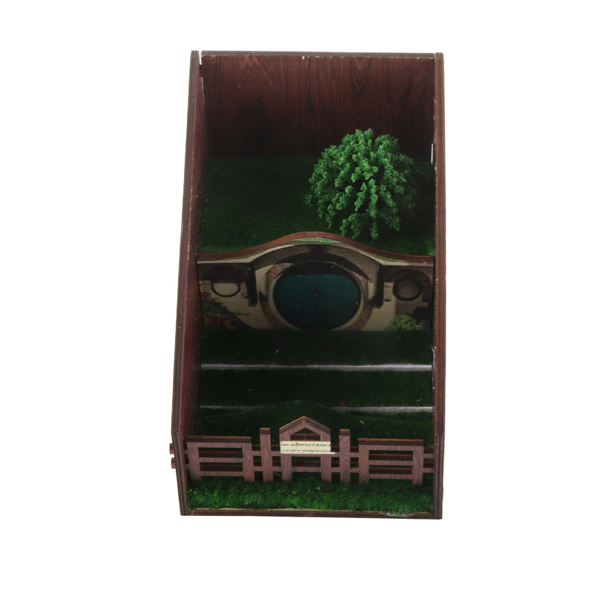 Bookshelf Insert Decoration Wood Miniature Gnome Cave Garden Bookshelf Insert Gift for Movie Fan