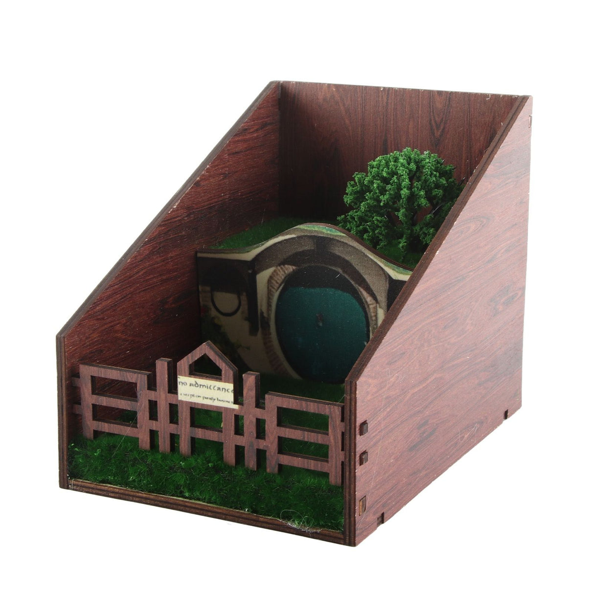 Bookshelf Insert Decoration Wood Miniature Gnome Cave Garden Bookshelf Insert Gift for Movie Fan