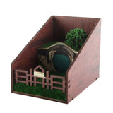 Bookshelf Insert Decoration Wood Miniature Gnome Cave Garden Bookshelf Insert Gift for Movie Fan