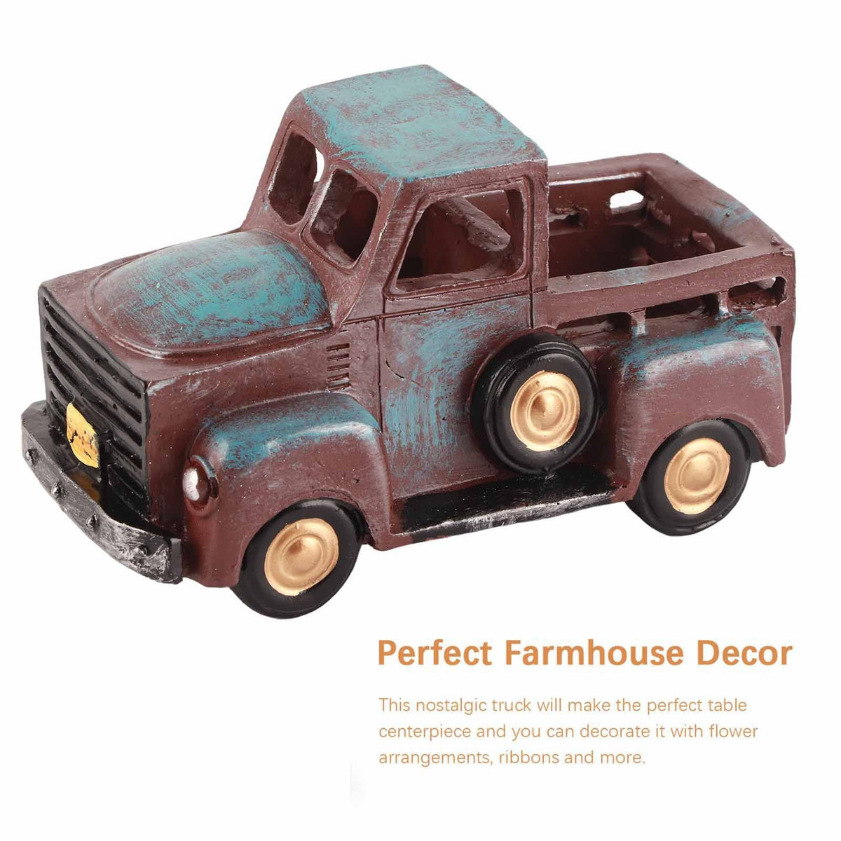 Farmhouse Truck Flower Arrangement Spring and Summer Country Table Decoration Resin Crafts Farmhouse Truck Flower Arrangement