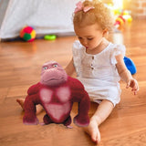 Realistic Soft Latex Gorilla Doll Toys Cute Gorilla Latex Toy Cartoon Toy for Birthday - Close-Up Angle