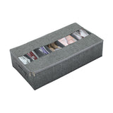 Washable Cotton Linen Six Grid Shoe Box - Front View