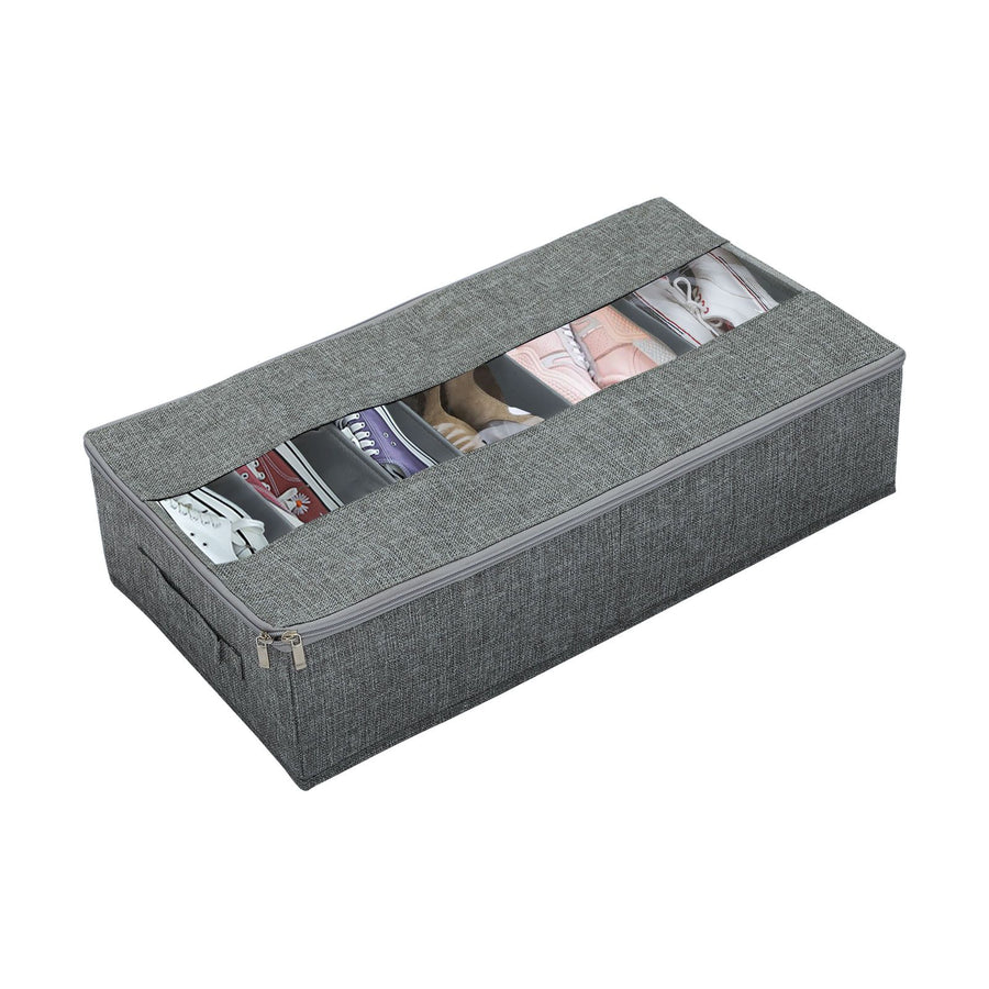 Washable Cotton Linen Six Grid Shoe Box