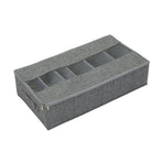 Washable Cotton Linen Six Grid Shoe Box