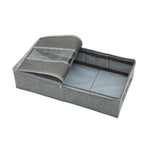 Washable Cotton Linen Six Grid Shoe Box